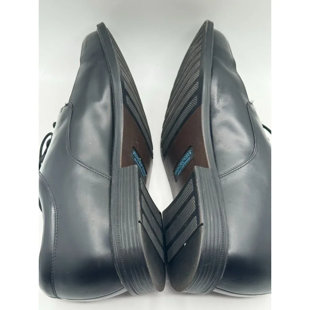 Rockport oxfort black leather mens lace up medium size 13 - Picture 5 of 10